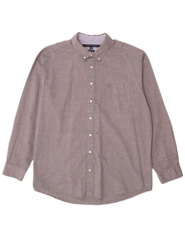 Camicia da uomo Classic Fit Tommy Hilfiger 2XL cotone grigio
