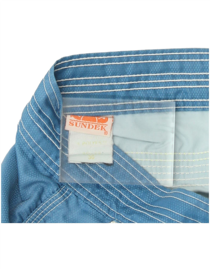 Pantaloncini da bagno da uomo Sundek blu medio in poliestere