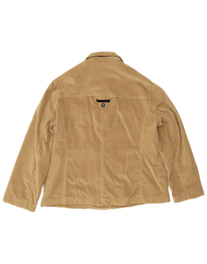 Giacca pratica da donna Krizia UK 16 grande cotone beige