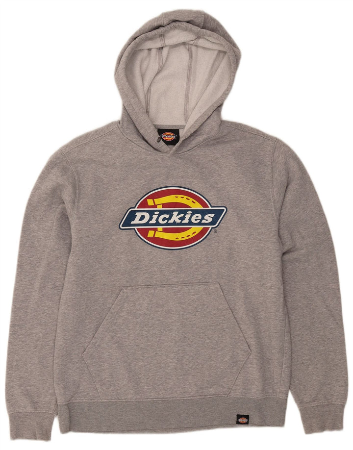 DICKIES Maglione con cappuccio grafico da uomo in cotone screziato grigio medio