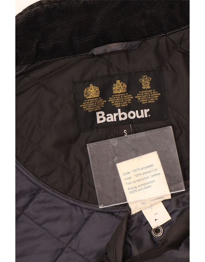Giacca trapuntata da uomo BARBOUR UK 36 piccola in poliestere nero
