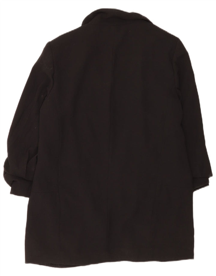 Giacca blazer aperta da donna con maniche a 3/4 Zara UK 14 poliestere nero medio