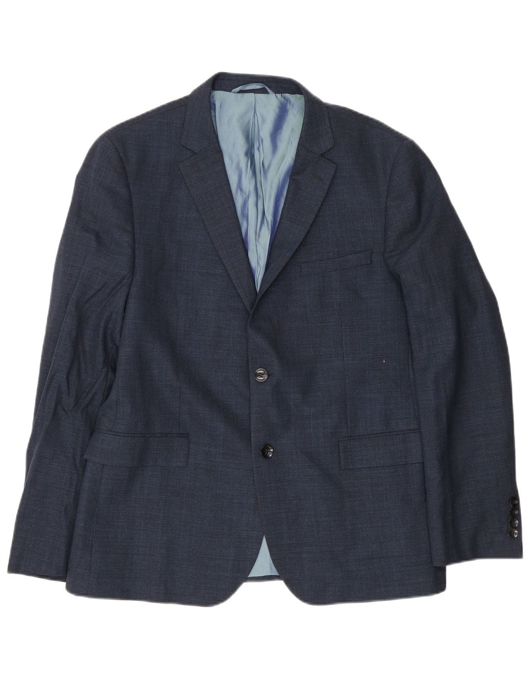 Giacca blazer slim fit da uomo Dkny a 2 bottoni EU 54 2XL lana blu navy