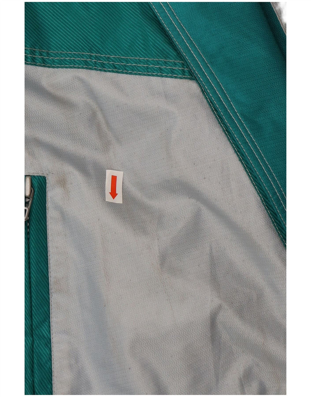 Giacca da sci grafica da uomo vintage EU 48 Poliammide color block verde medio