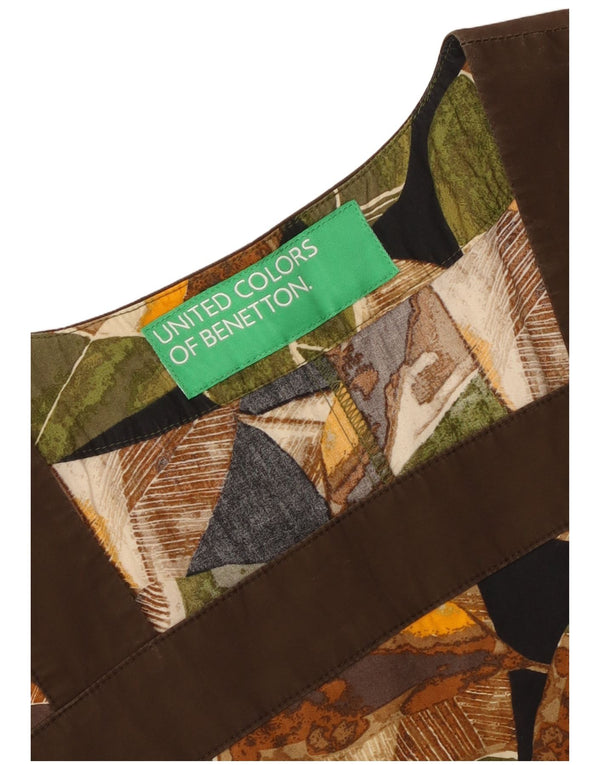 Abito a trapezio da donna Benetton UK 12 medio floreale multicolore