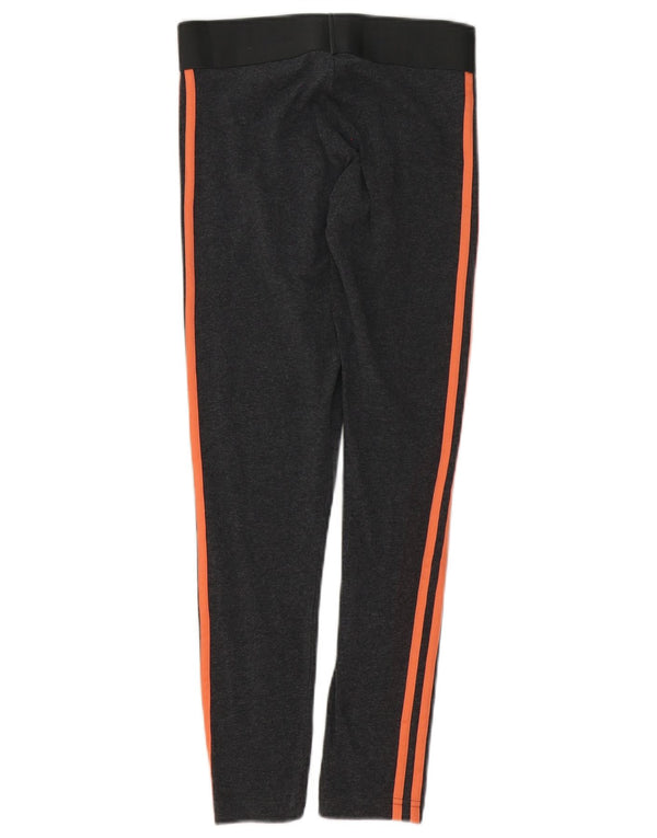 Adidas Womens Leggings UK 4/6 XS Grey Cotton