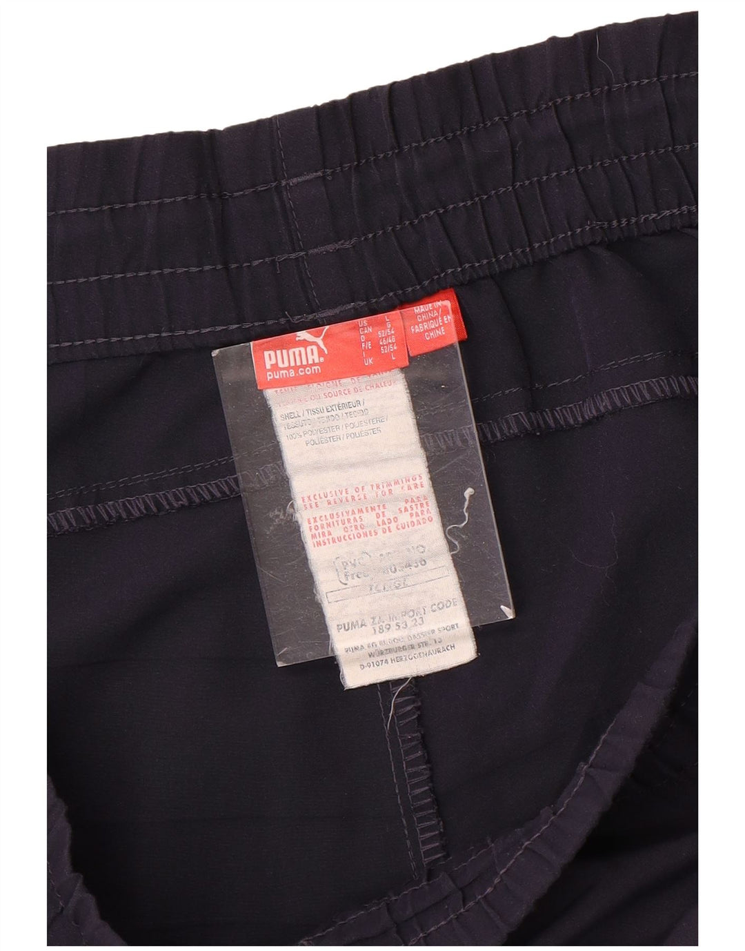Pantaloncini sportivi da uomo Puma Large in poliestere color block blu navy