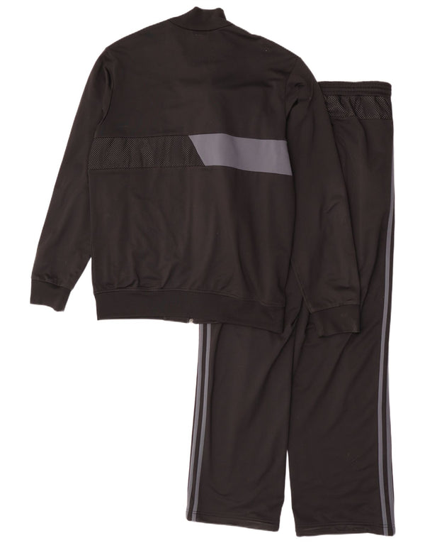 Tuta intera Adidas da uomo con grafica grande, poliestere color block nero