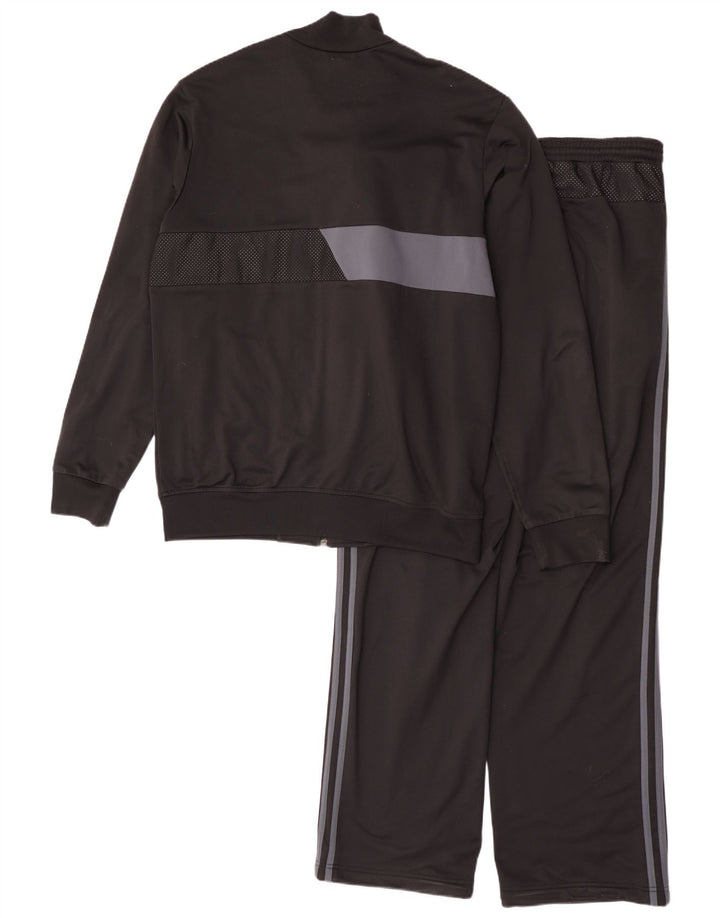 Tuta intera Adidas da uomo con grafica grande, poliestere color block nero