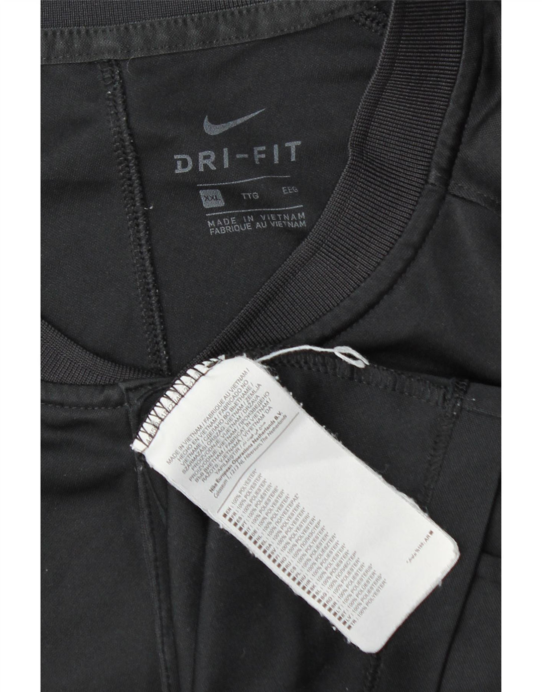 T-shirt Nike Dri Fit da uomo 2XL nera in poliestere