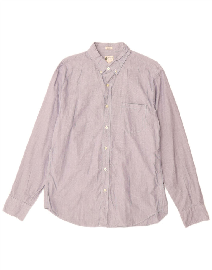 Camicia da uomo su misura J. Crew in cotone gessato blu medio