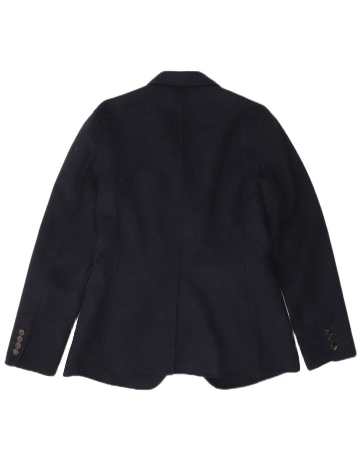 Giacca blazer da donna a 2 bottoni Massimo Dutti EU 38 piccola in lana blu navy