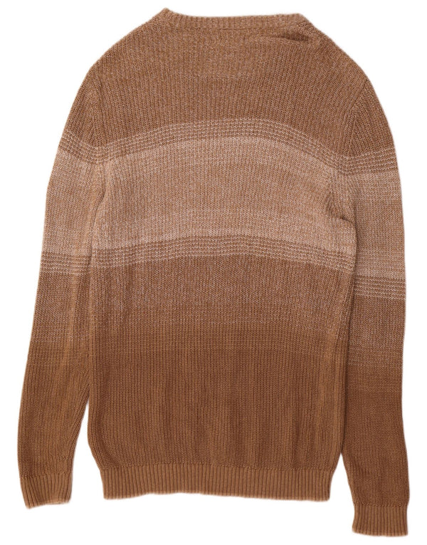 Jack & Jones Maglione da uomo con scollo a barca XL in cotone a righe marroni