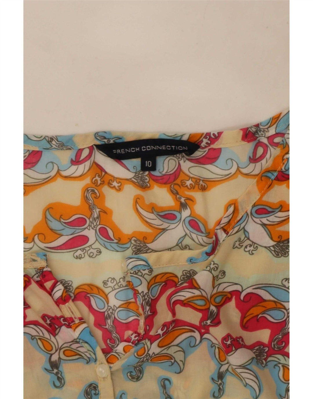 Abito a trapezio da donna con maniche a 3/4 di French Connection UK 10 piccolo multicolore