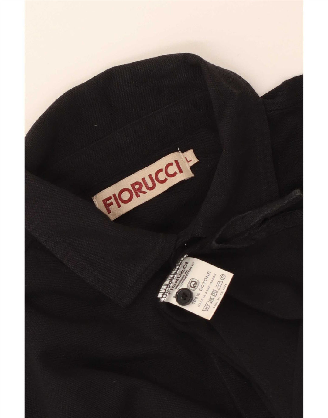Polo Uomo Fiorucci Large Nera in Cotone