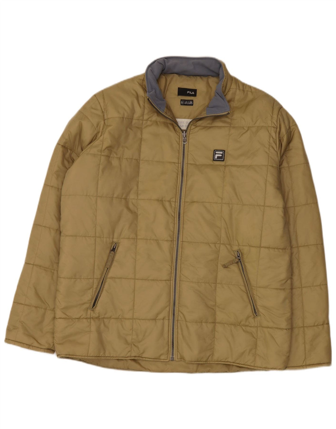 Giacca imbottita da uomo FILA UK 44 2XL Beige Poliammide