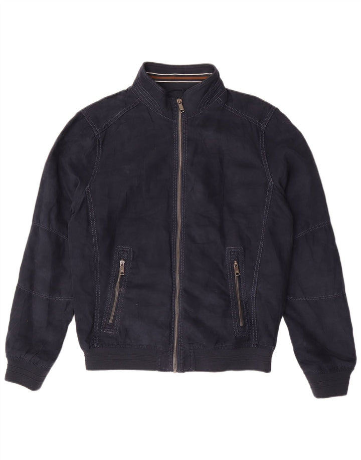 Giubbotto bomber da uomo Zara UK 36 piccolo poliestere blu navy