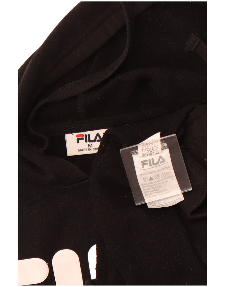 Maglione con cappuccio grafico da donna FILA UK 14 poliestere nero medio