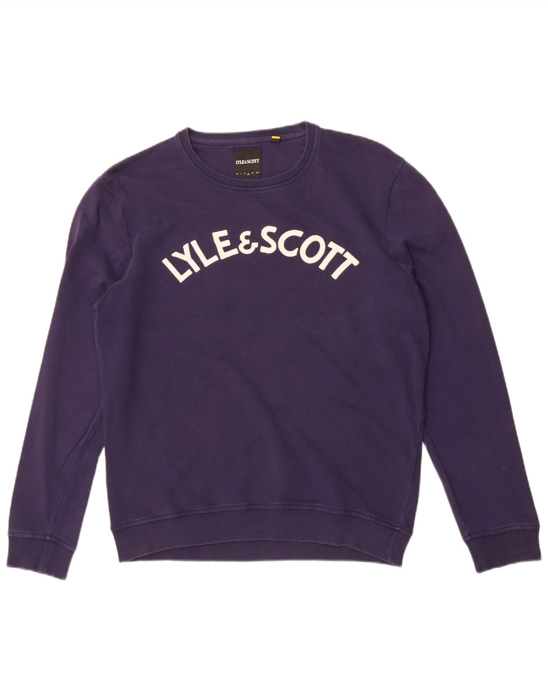 Lyle & Scott Felpa grafica da uomo Maglione grande cotone blu navy