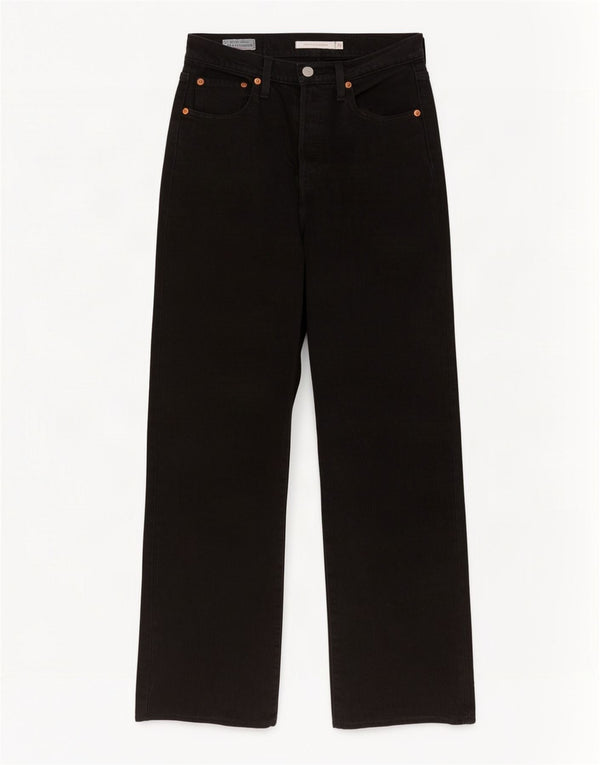 Jeans dritti Levi's Ribcage da donna W25 L28 neri