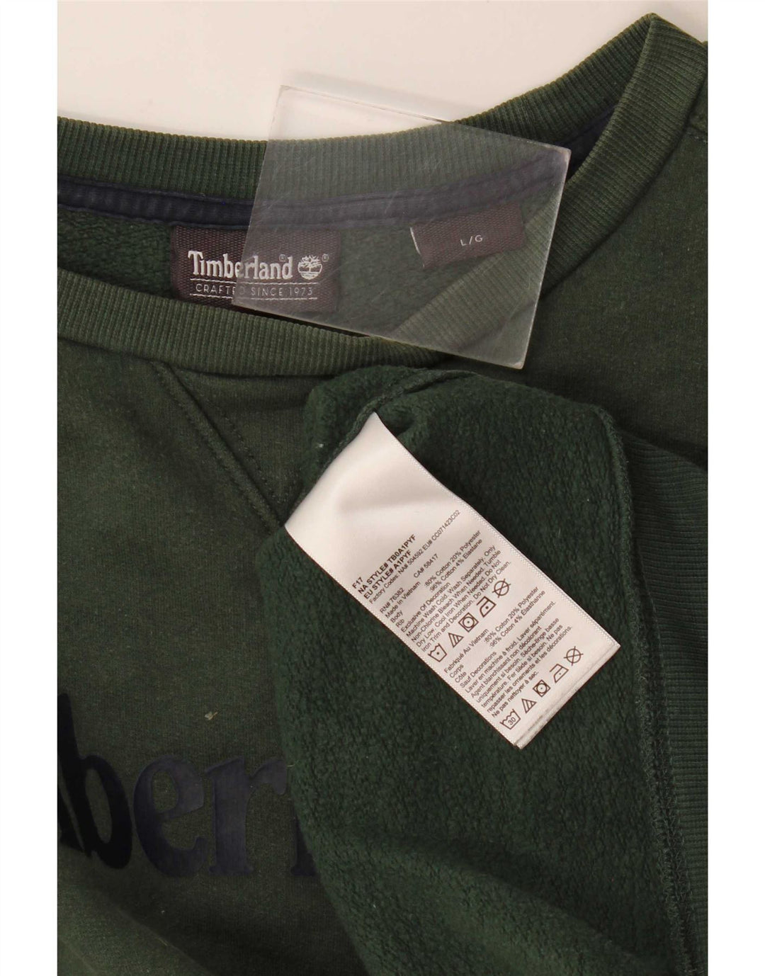 Timberland Felpa grafica da uomo Maglione grande cotone verde