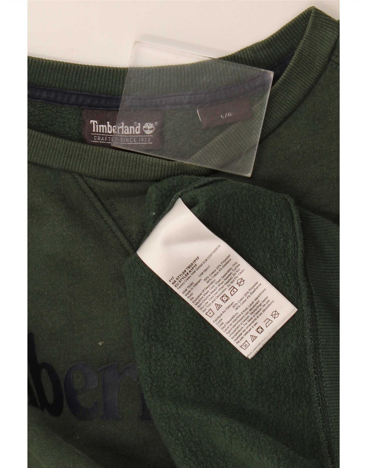Timberland Felpa grafica da uomo Maglione grande cotone verde