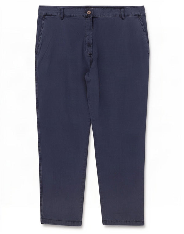 Pantaloni chino dritti da donna Marks & Spencer UK 18 XL W38 L27 Cotone blu