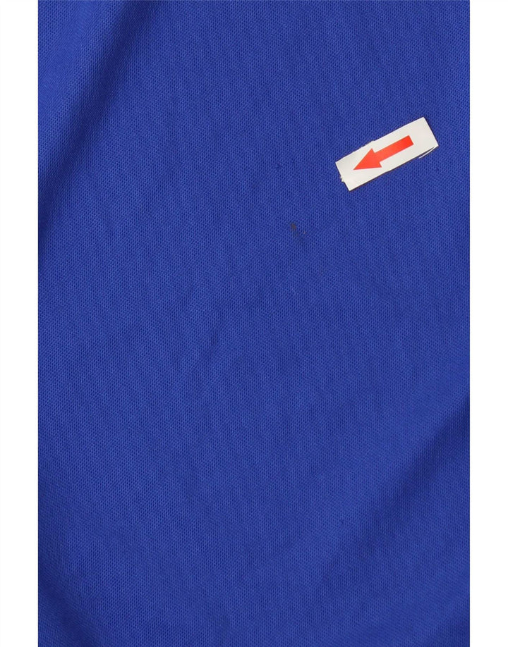 T-shirt Adidas Climalite da uomo Top in poliestere color block blu medio
