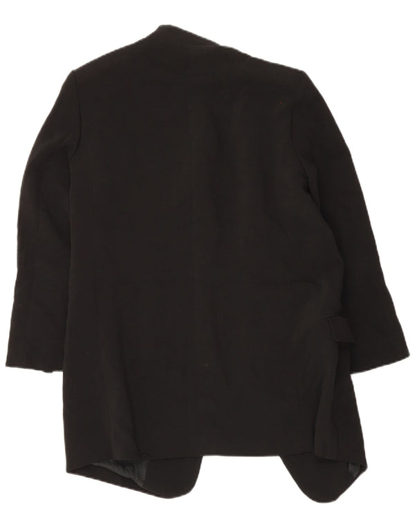 Zara Womens Open Blazer Jacket UK 10 Small Black Polyester