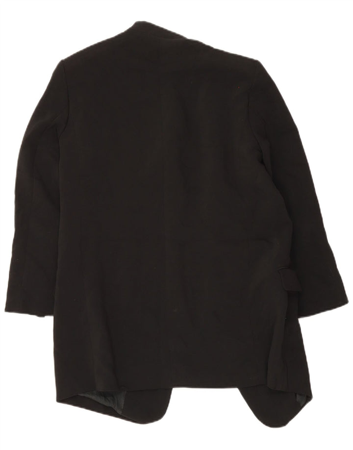 Zara Giacca blazer aperta da donna UK 10 Small Nero Poliestere