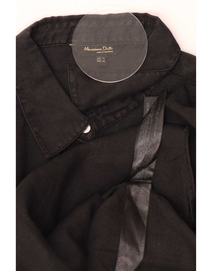 Camicia da donna Massimo Dutti EU 40 Lino nero medio