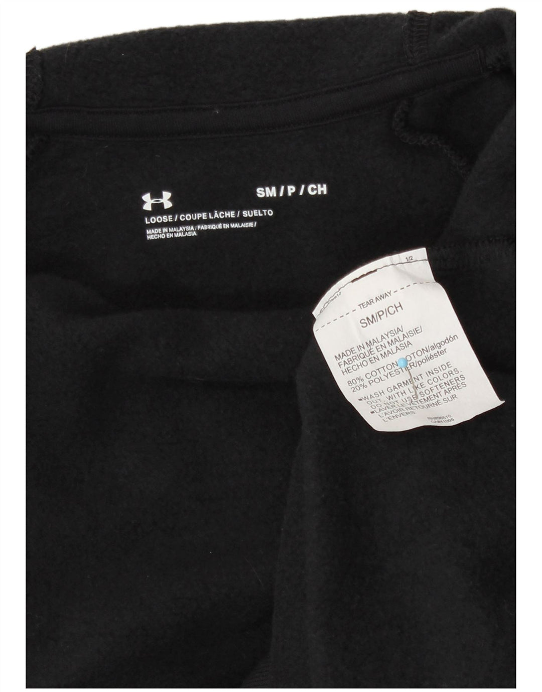 Felpa con cappuccio oversize grafica da donna Under Armour UK 10 piccola nera