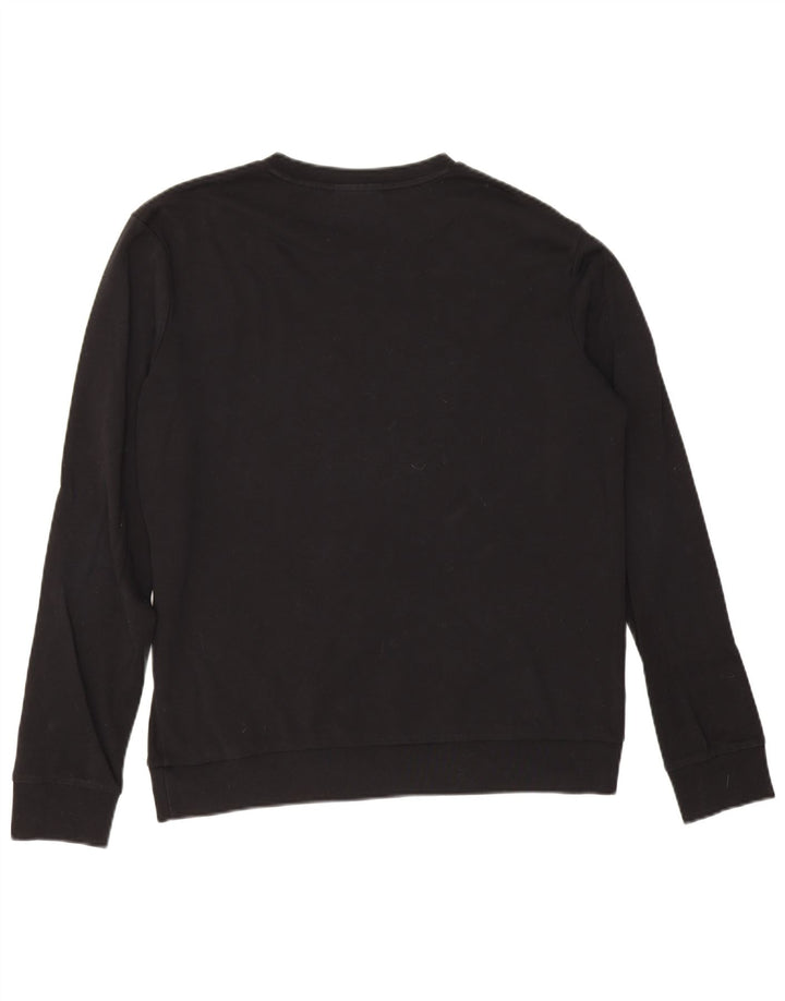 Hugo Boss Felpa grafica da uomo Maglione grande cotone nero