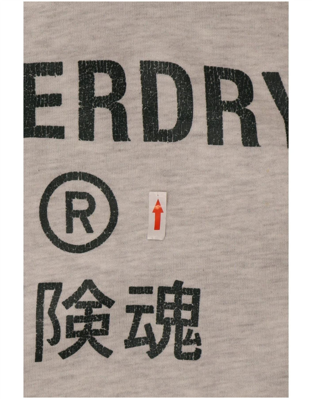 Maglione con cappuccio grafico da uomo Superdry in cotone grigio medio