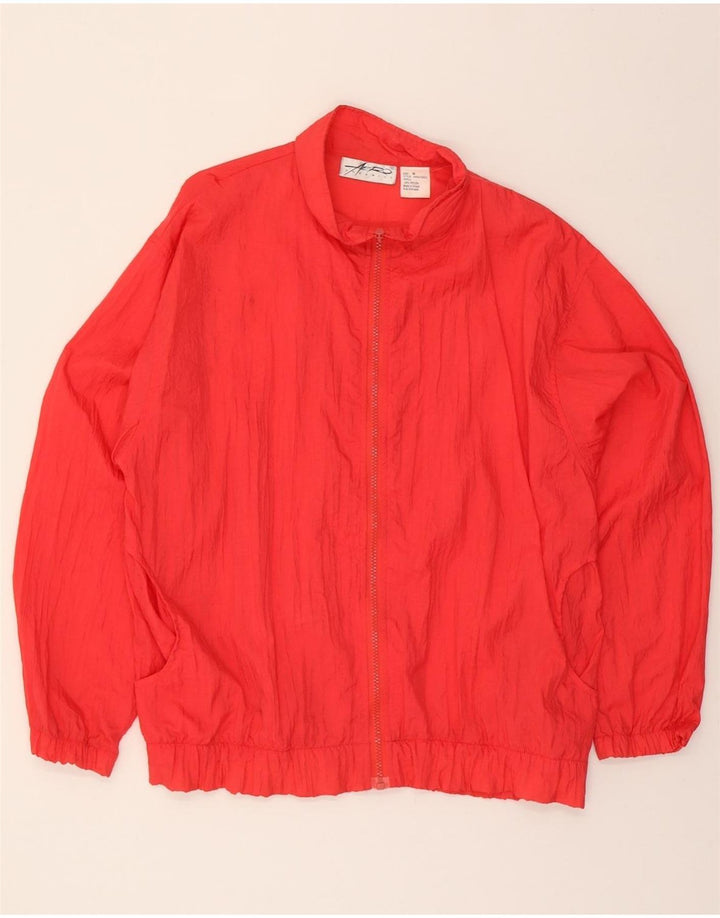 AERO Womens Tracksuit Top Jacket UK 14 Medium Red Nylon Vintage Aero and Second-Hand Aero from Messina Hembry 