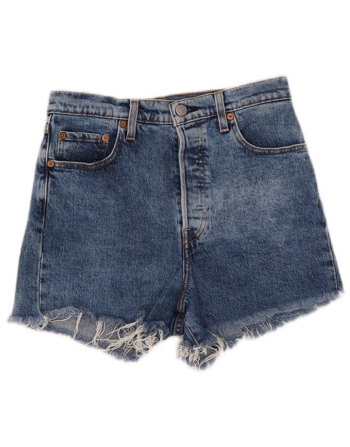 Pantaloncini di jeans Ribcage da donna Levi's W28 cotone blu medio