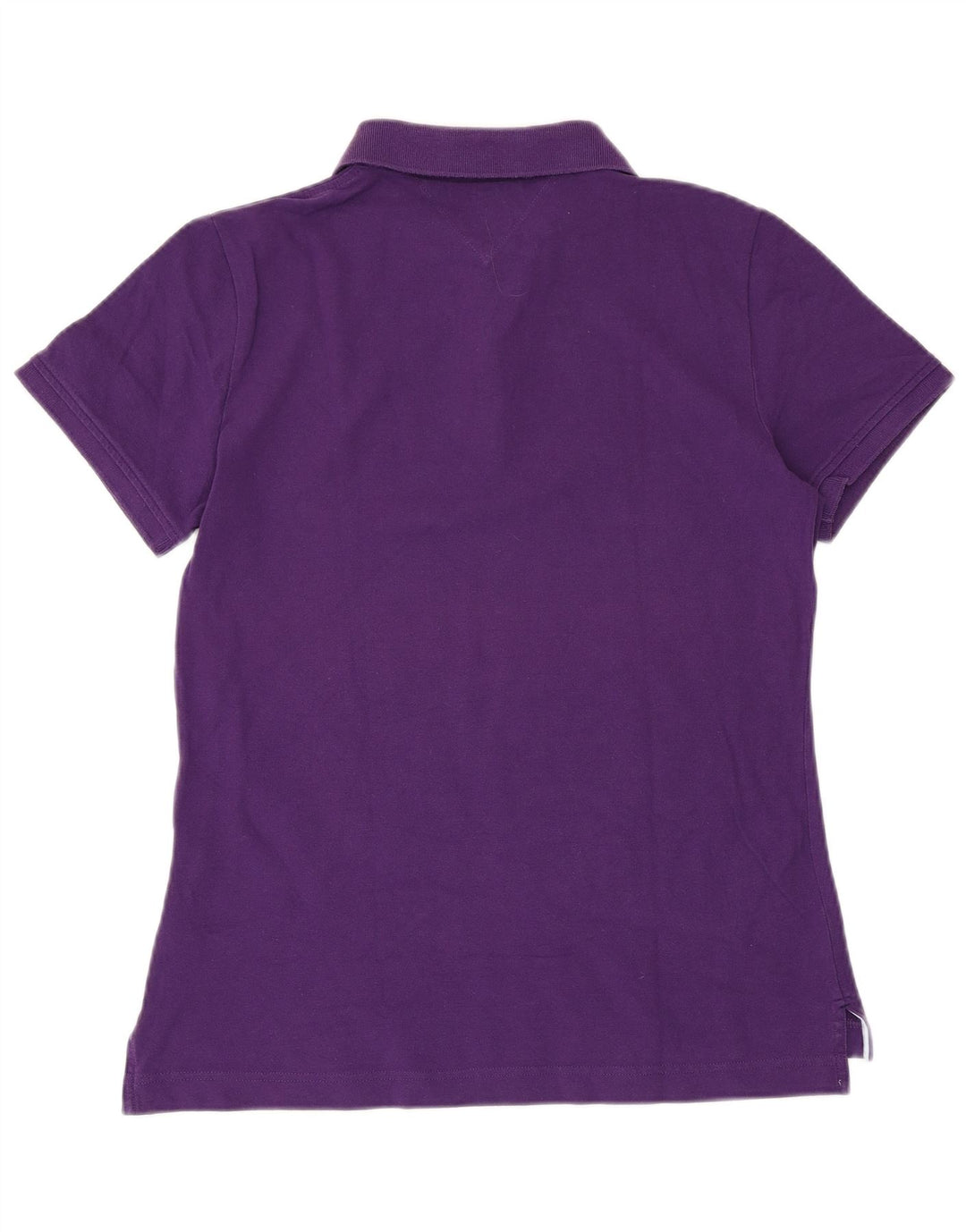 TOMMY HILFIGER Polo da donna vestibilità classica UK 14 grande cotone viola