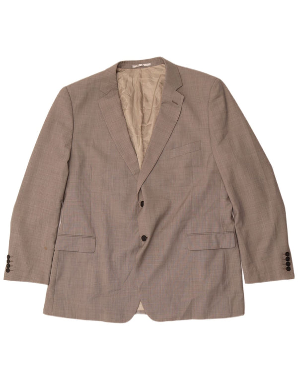 Giacca blazer a 2 bottoni Marks & Spencer da uomo UK 48 2XL lana grigia