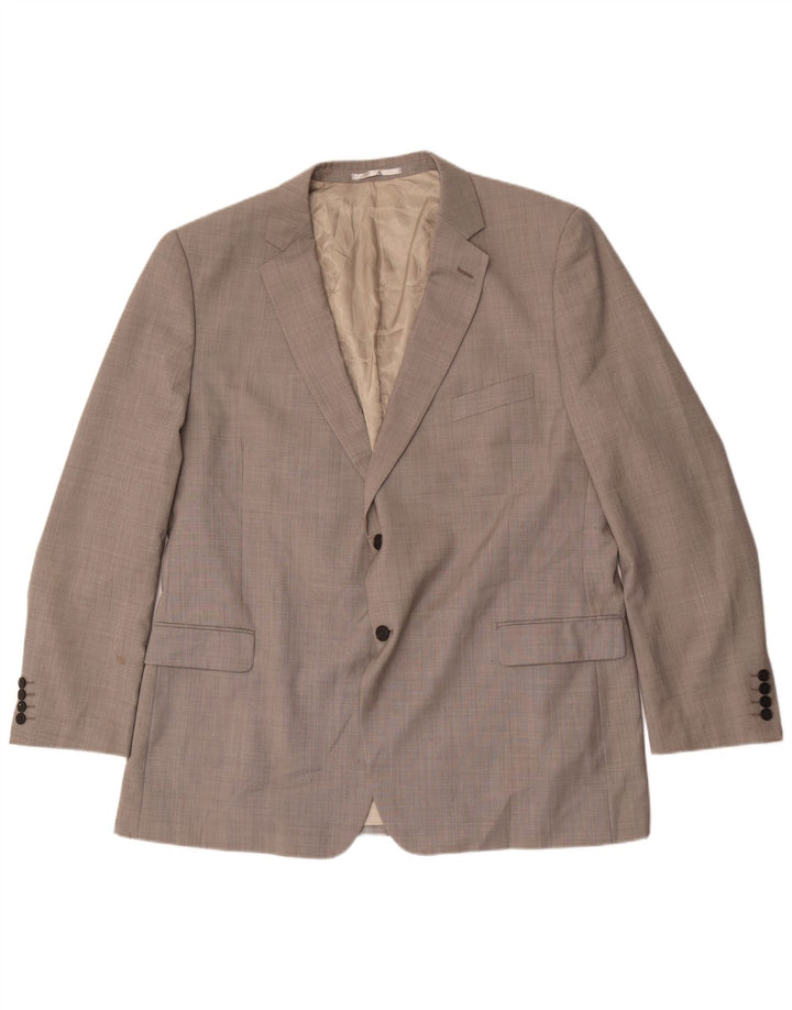 Giacca blazer a 2 bottoni Marks & Spencer da uomo UK 48 2XL lana grigia