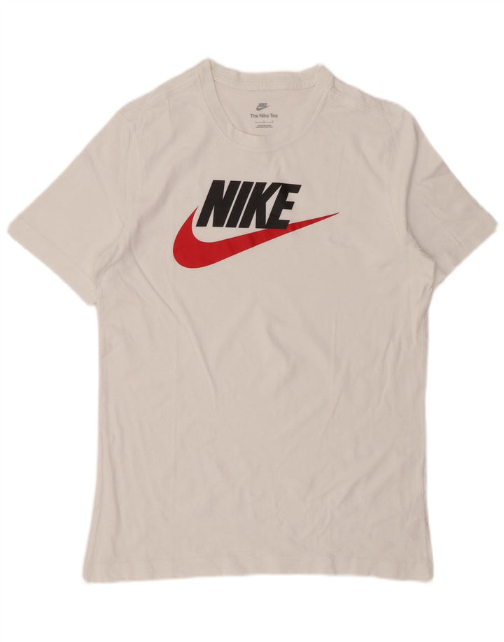 T-shirt grafica da uomo Nike Top grande in cotone bianco