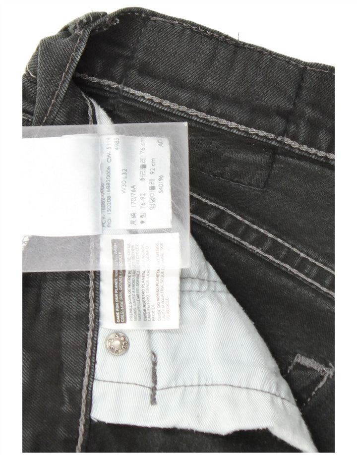 LEVI'S Jeans dritti da uomo 522 W30 L28 cotone nero