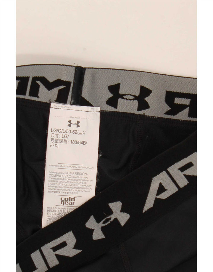 Leggings grafici da uomo Under Armour Cold Gear grandi in poliestere nero