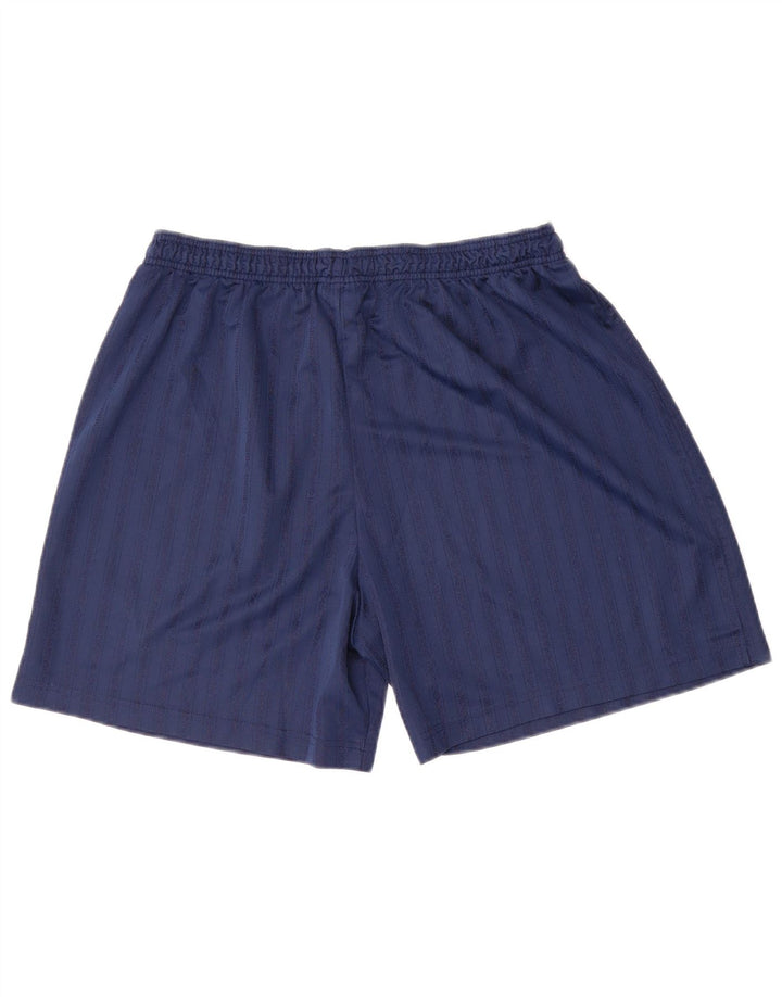 Pantaloncini sportivi Umbro da uomo XL blu navy gessato in poliestere