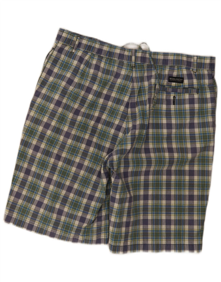 Pantaloncini chino regolari da uomo Woolrich W38 XL in cotone scozzese multicolore