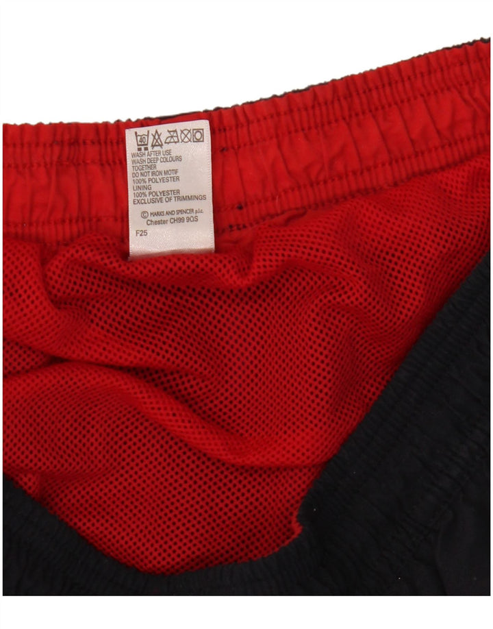 Pantaloncini da bagno da uomo Marks & Spencer medio poliestere blu navy
