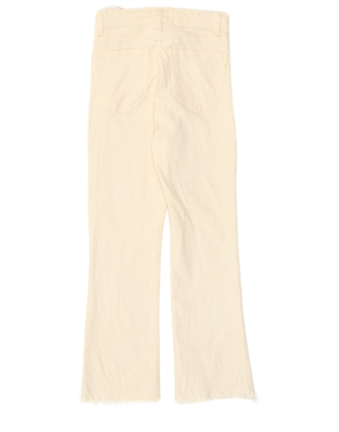 Jeans dritti da donna Zara EU 36 XS W26 L25 Cotone bianco