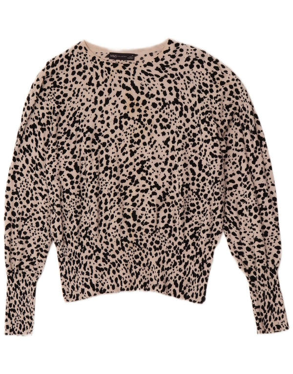 Maglione maglione con scollo a barca da donna Marks & Spencer UK 14 Beige medio