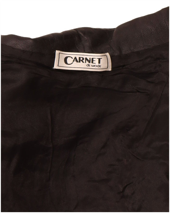 Cappotto in pelle da donna Carnet UK 8 piccolo nero