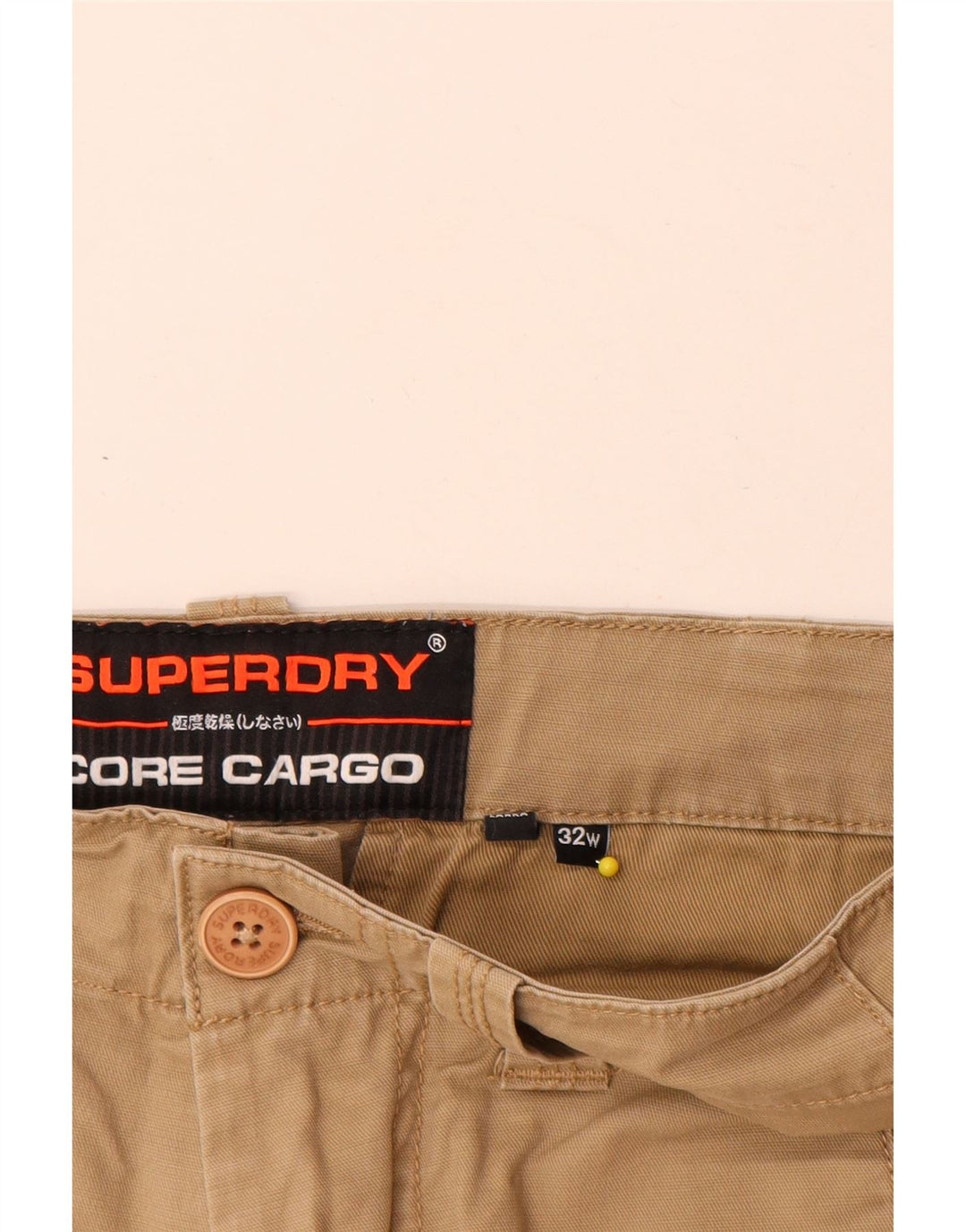 Pantaloncini cargo da uomo Superdry W32 cotone beige medio