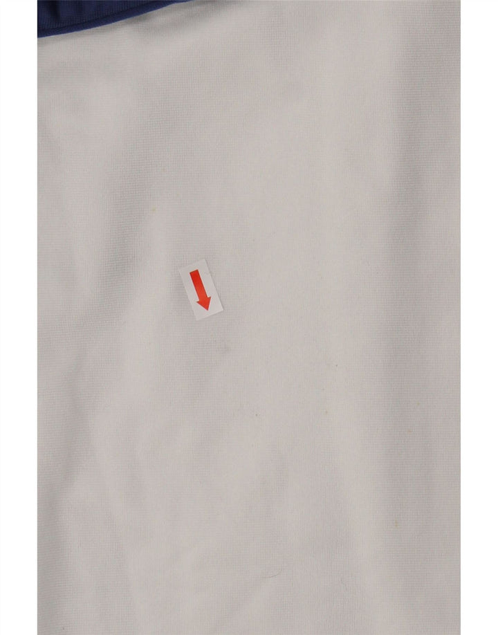 ASICS Mens Graphic Tracksuit Top Jacket Medium White Colourblock Vintage Asics and Second-Hand Asics from Messina Hembry 